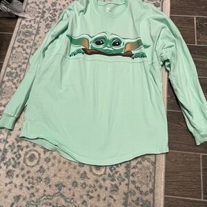 Disney Mint Green Long Sleeve Tee with Character Design